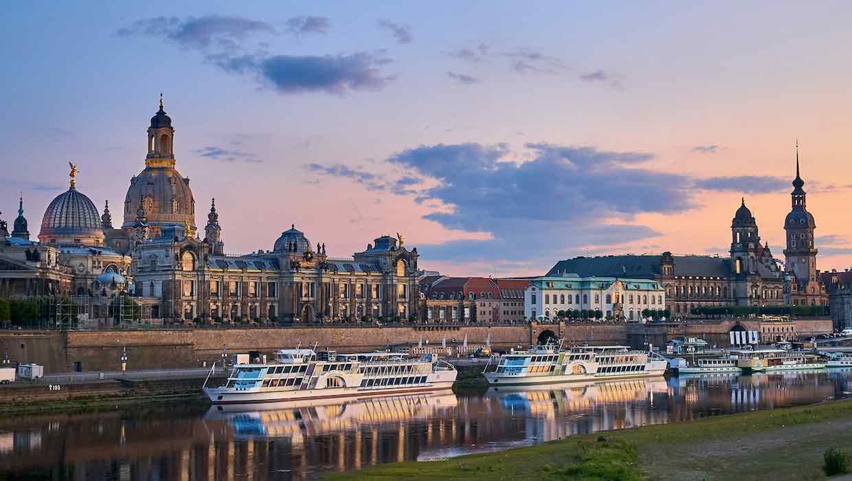 Blick auf Dresden und die Elbe